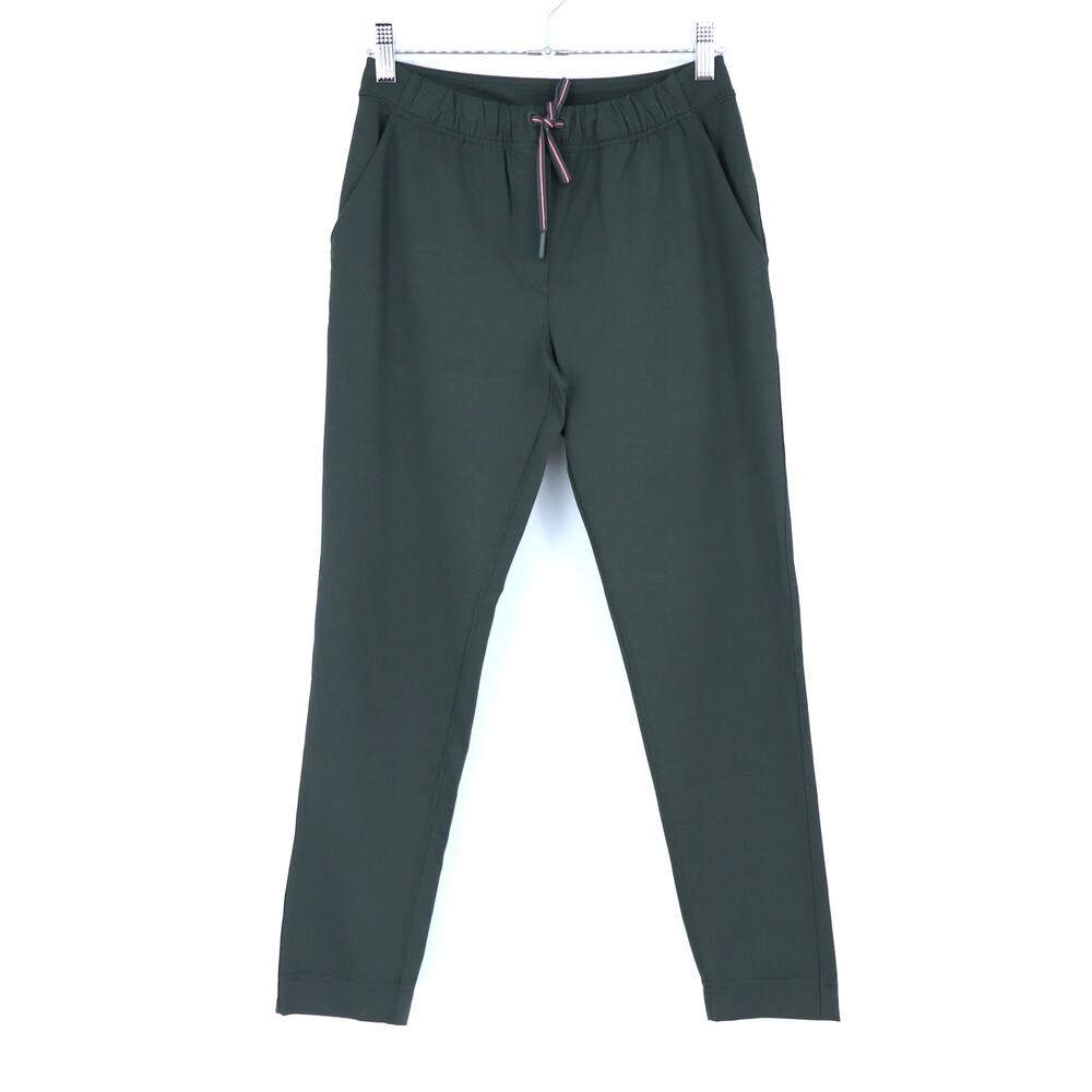 Lululemon Jet Crop Pants Gator Green Slim High Rise Tapered Luxtreme Women's 2